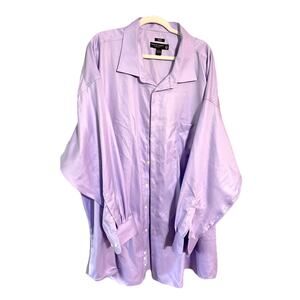 Pronto Uomo Men’s Lilac Long Sleeve Tall Fit Non-Iron Dress Shirt Sz 22x36/37